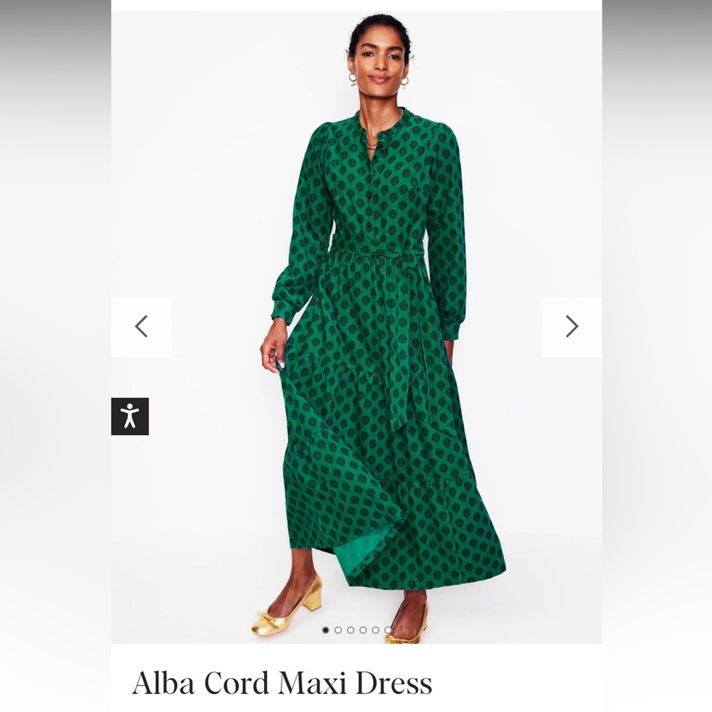 Boden Green Long Sleeve Dress